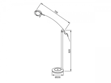 Lampada LED da tavolo in alluminio