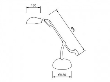 Lampada LED da tavolo in alluminio