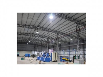 Lampada LED industriale ad alta potenza integrata con paralume