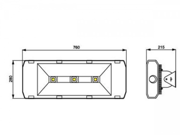 Luce LED per tunnel integrata