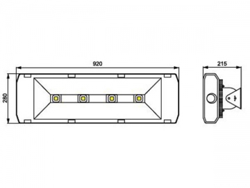 Luce LED per tunnel integrata