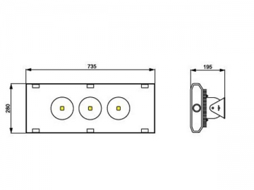 Luce LED per tunnel integrata