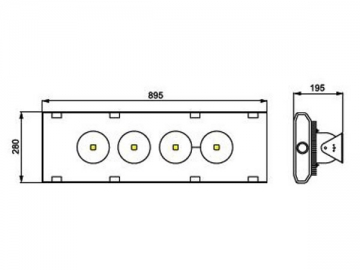 Luce LED per tunnel integrata