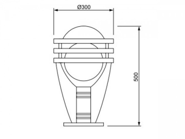 Luce LED per prato a colonna