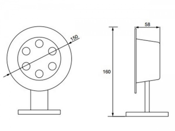 Luce LED subacquea ad alta efficienza