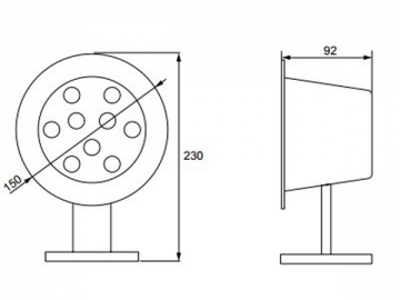 Luce LED subacquea ad alta efficienza