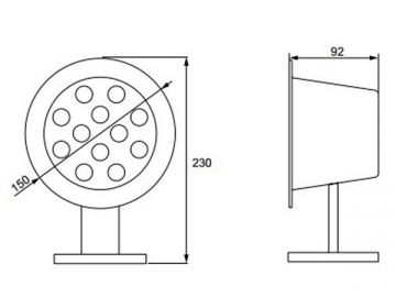 Luce LED subacquea ad alta efficienza