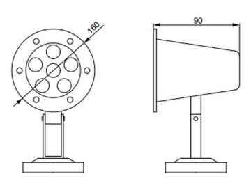 Luce LED subacquea ad alta efficienza