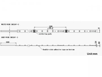 Striscia LED Flessibile 60 Pezzi DC24V