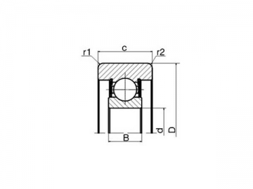 Cuscinetti radiali a sfere a una corona <small>(per albero del carrello elevatore)</small>