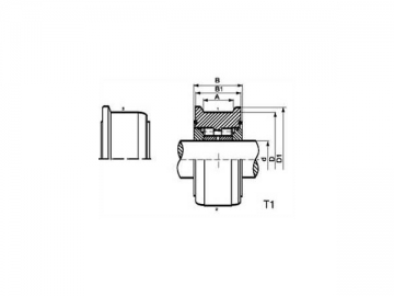 Cuscinetti radiali a sfere a una corona con anello esterno   <small>(per albero del carrello elevatore)</small>