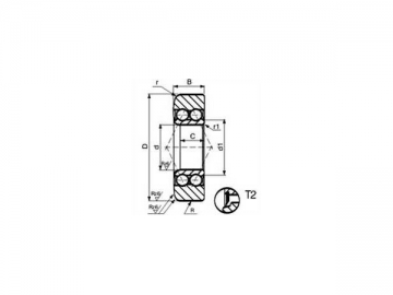 Cuscinetti obliqui a sfere a due corone <small>(per albero del carrello elevatore) </small>