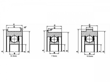 Cuscinetti radiali a sfere a una corona <small>(per puleggia di catena) </small>