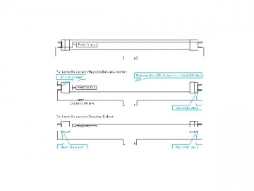 Tubo LED T8 (con driver isolato), 120-140 LM/W