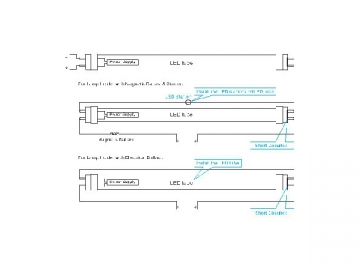 Tubo LED T8 (con driver isolato), 100-120 LM/W