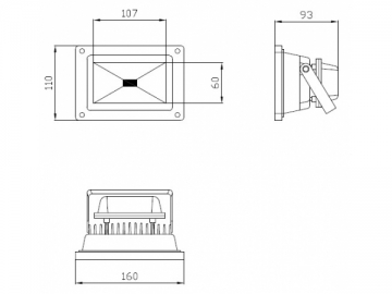 Riflettore LED impermeabile 20W