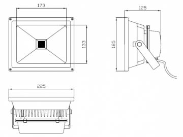 Riflettore LED per tunnel 30W