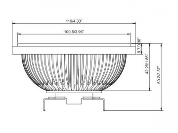 Faretto LED AR111 9*2W