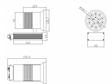 Luce per traccia LED ad alta potenza 15W