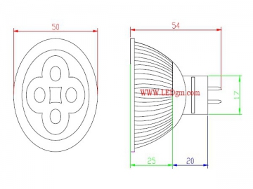 Faretto LED 4W MR16