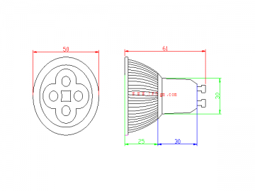 Faretto per soffitto LED 4W GU10